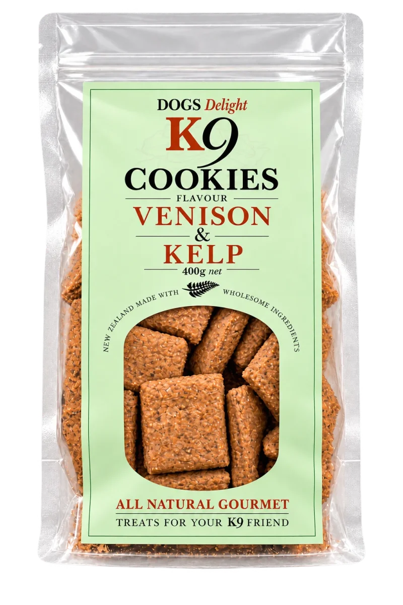 Bag of Venison and Kelp K9 Cookies